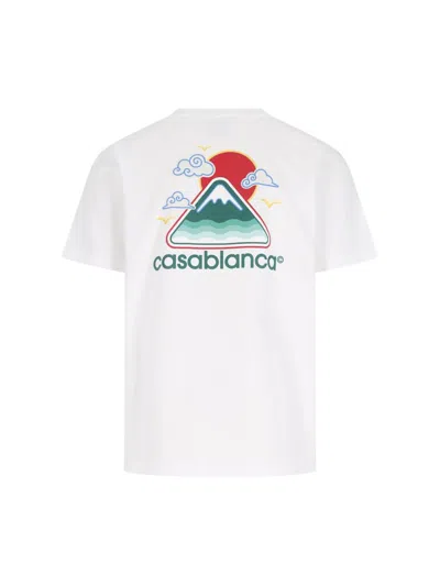 Casablanca Mountains Waves Print T-shirt