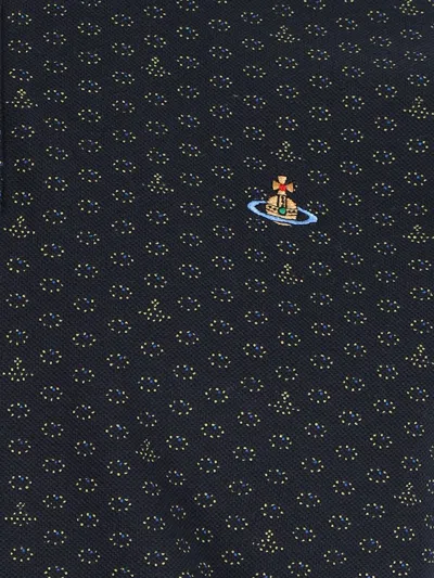 Vivienne Westwood Polo In Piquet Stampato   Uomo In Black