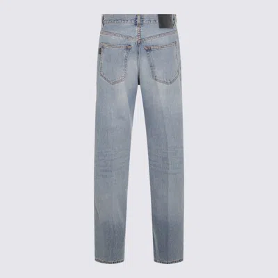 Haikure Blue Cotton Denim Jeans In Blue