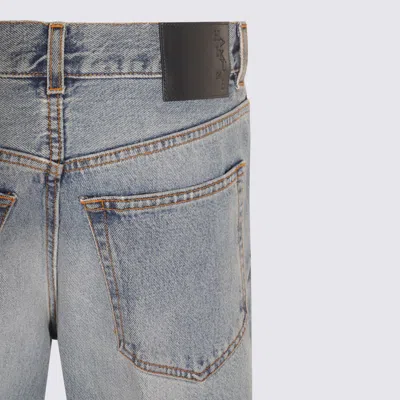 Haikure Blue Cotton Denim Jeans In Blue
