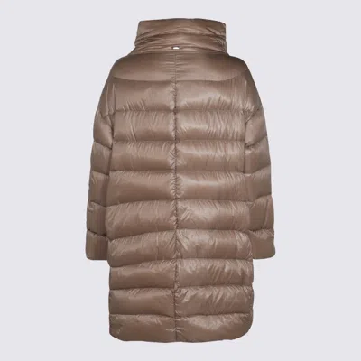 Herno Beige Down Jacket In Brown
