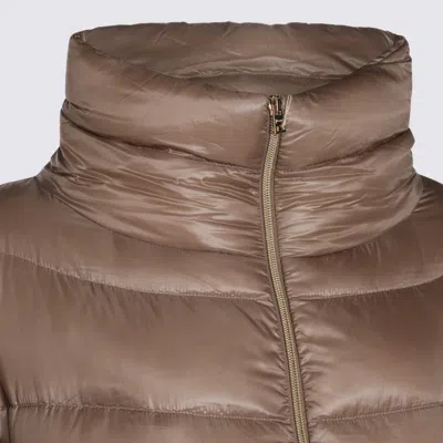Herno Beige Down Jacket In Brown