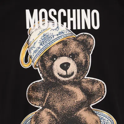 Moschino Black Cotton T-shirt In Black