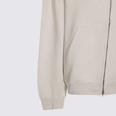 Balenciaga Dirty White Cotton Sweatshirt In Gray