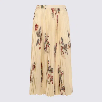 Etro Pleated Floral-print Skirt