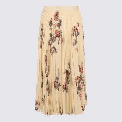 Etro Pleated Floral-print Skirt