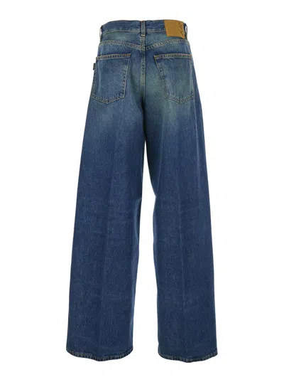Haikure 'bethany' Blue Jeans With Logo Patch On The Rear In Blue