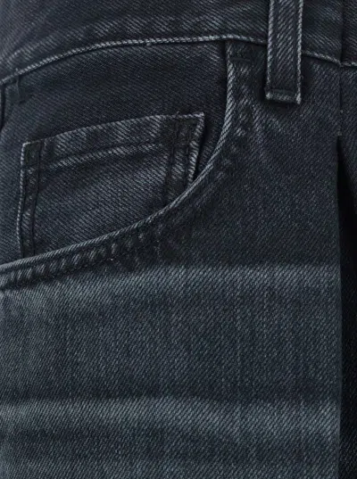 Haikure Black Jeans With Belt Loops And Logo Patch On The Rear