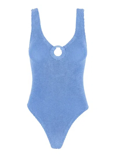 Hunza G Celine Swim Covered Hoop In Blue