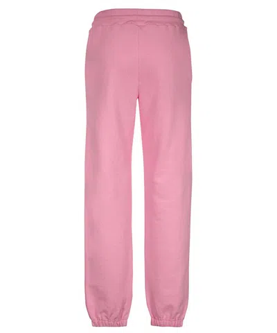 Msgm Logo Print Sweatpants In Pink