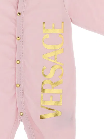 Versace Cotton Baby Set In Pink
