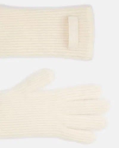 Jacquemus White Grosgrain Wool Gloves
