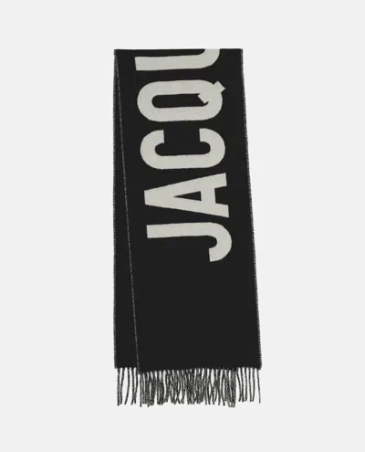 Jacquemus The Brushed Wrap Scarf With Fringed Detail