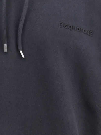 Dsquared2 Hoodie With Adjustable Drawstring Hood In Blue