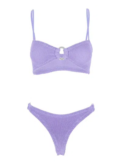 Hunza G Misty Bikini Pearly Hoop In Purple