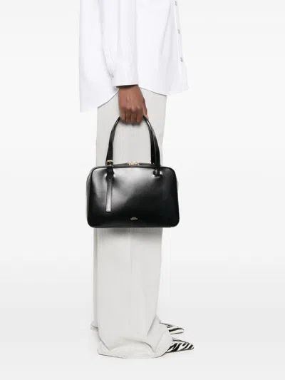 Apc Black Shoulder Bag With Versatile Carrying Options