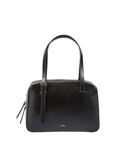 Apc Black Shoulder Bag With Versatile Carrying Options