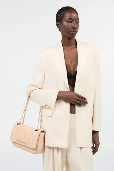 Roberto Cavalli Top-stitched Clutch Bag With Shoulder Strap