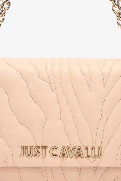 Roberto Cavalli Top-stitched Clutch Bag With Shoulder Strap