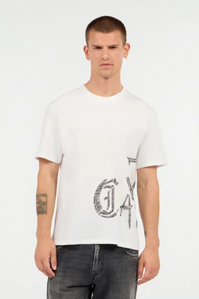 Roberto Cavalli T-shirt With Logo On The Side In White