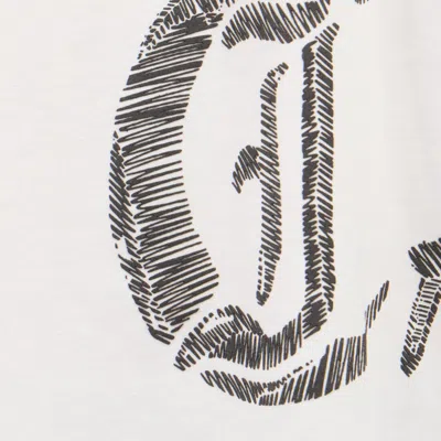 Roberto Cavalli T-shirt With Logo On The Side In White