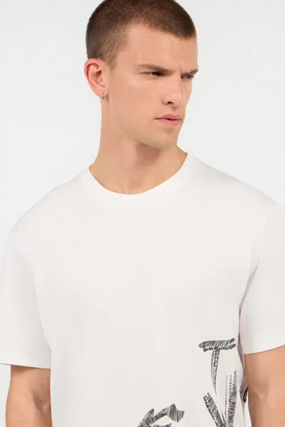 Roberto Cavalli T-shirt With Logo On The Side In White