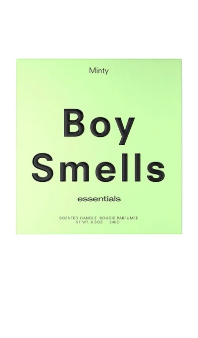 Boy Smells Minty Boxed Glass Candle In Green