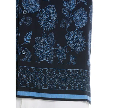 Cubavera Men's Classic-fit Textured Paisley Button-down Camp Shirt In Black