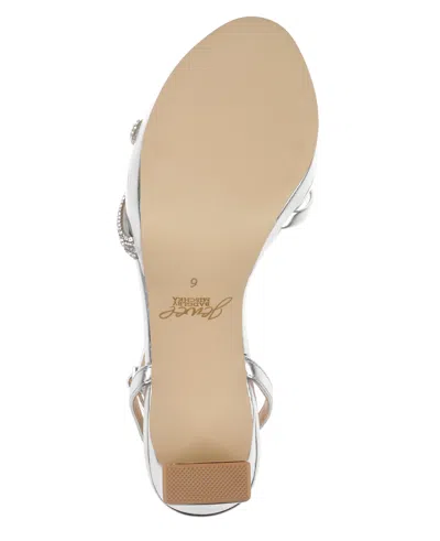 Jewel Badgley Mischka Fila Ankle Strap Platform Sandal In Silver