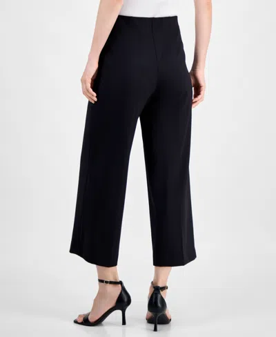 Anne Klein Petite Cropped Wide-leg Pull-on Pants