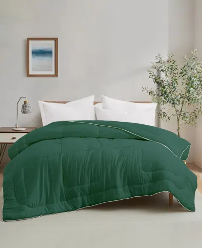 Unikome Soft Silky All Season Down Alternative Comforter, King In Green