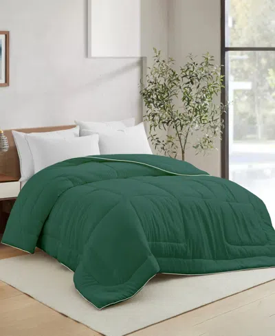 Unikome Soft Silky All Season Down Alternative Comforter, King In Green