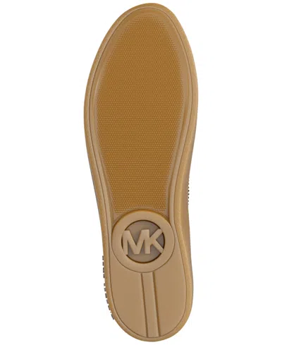 Michael Kors Scotty Embellished Metallic Leather Sneaker In Metallic