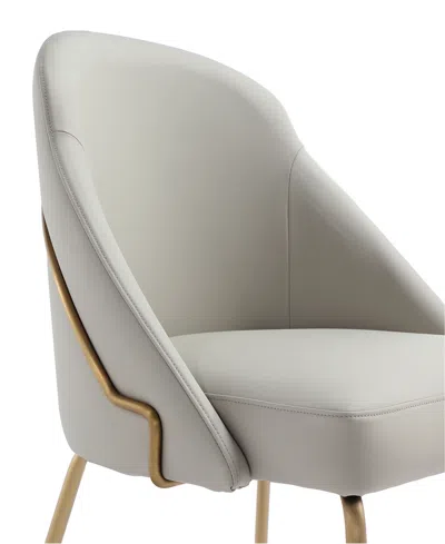 Manhattan Comfort 34.4" Faux Leather Gracie Dining Chair In Neutral