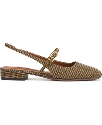 Franco Sarto Women's Destin Square Toe Mary Jane Slingback Flats In Multi