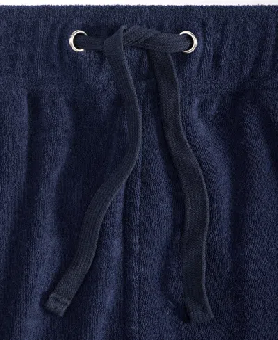 Club Room Men's Solid Terry Cloth Shorts, Exclusively At Macy's In Blue