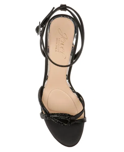 Jewel Badgley Mischka Fila Ankle Strap Platform Sandal In Black