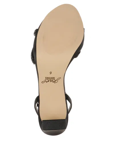 Jewel Badgley Mischka Fila Ankle Strap Platform Sandal In Black