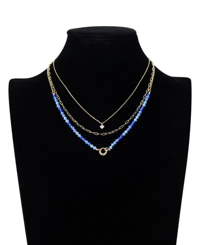 Unwritten Cubic Zirconia Beaded Layered Necklace Set