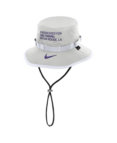 Nike Men's Gray Lsu Tigers 2025 Sideline Apex Boonie Performance Bucket Hat In Neutral