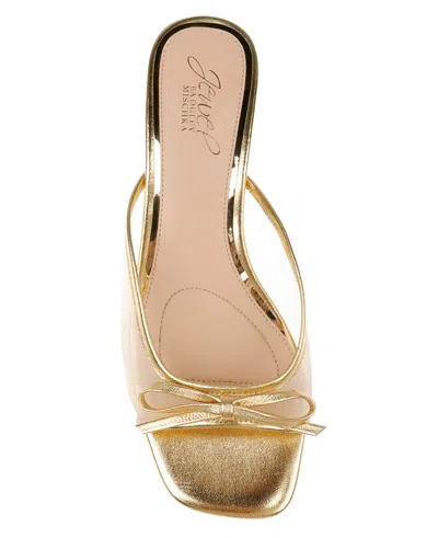 Jewel Badgley Mischka Felisha Kitten Heel Slide Sandal In Gold