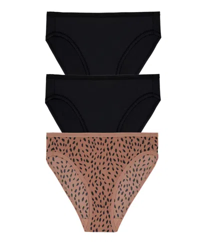 Dkny Women's Micro Bikini Underwear 3 Pack In Black