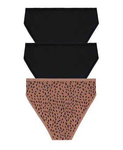 Dkny Women's Micro Bikini Underwear 3 Pack In Black