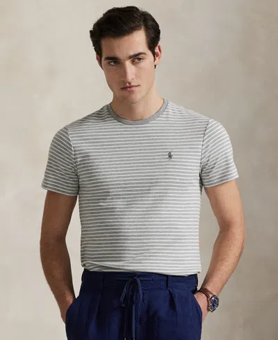 Polo Ralph Lauren Men's Classic-fit Striped Jersey T-shirt In Gray