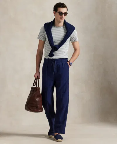 Polo Ralph Lauren Men's Classic-fit Striped Jersey T-shirt In Gray