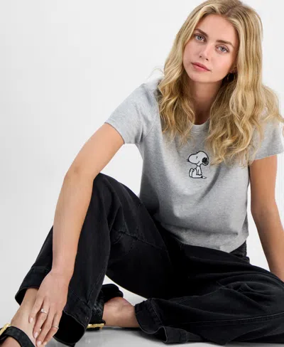 Freeze 24-7 Juniors' Embroidered Snoopy Baby T-shirt
