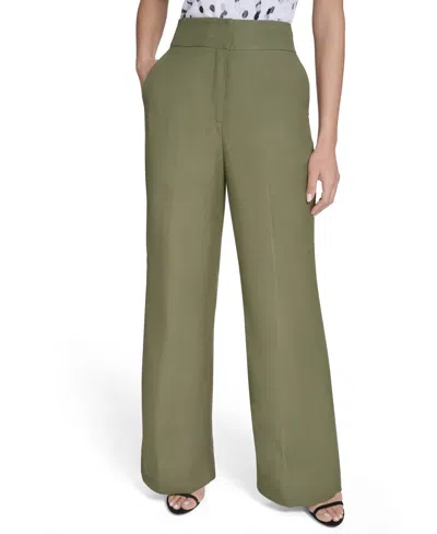 Calvin Klein Petite High-rise Wide-leg Pants