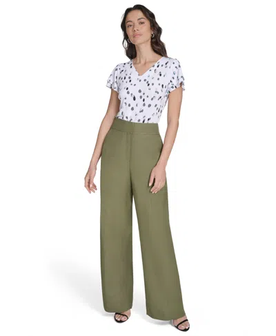Calvin Klein Petite High-rise Wide-leg Pants