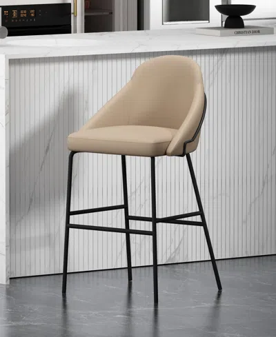 Manhattan Comfort 41.1" Faux Leather Gracie Barstool In Multi