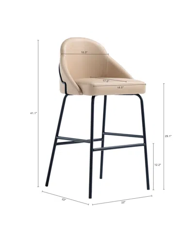 Manhattan Comfort 41.1" Faux Leather Gracie Barstool In Multi